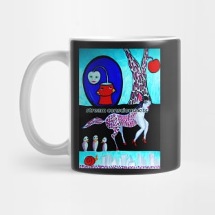 Stream Consciousness on a Horse with Birds and Apples Mug